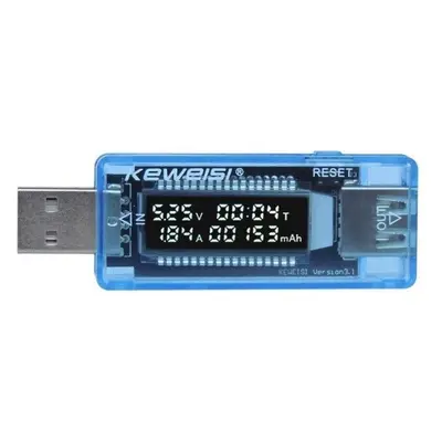 V-A metr a měřič kapacity 4-20V/0-3A DC KWS-V20 - USB tester