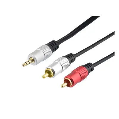 Propojovací audio kabel Jack 3,5 mm (M) - 2 x RCA Cinch (M) - 2 metry