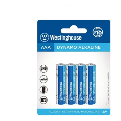 Westinghouse mikrotužková baterie AAA Alkalická - 4 kusy