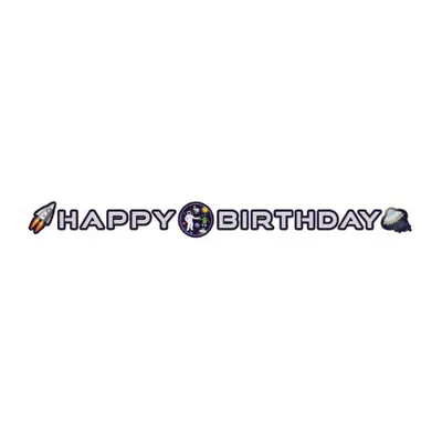 Narozeninový nápis Vesmír - Rocket Space 2022 - Happy Birthday