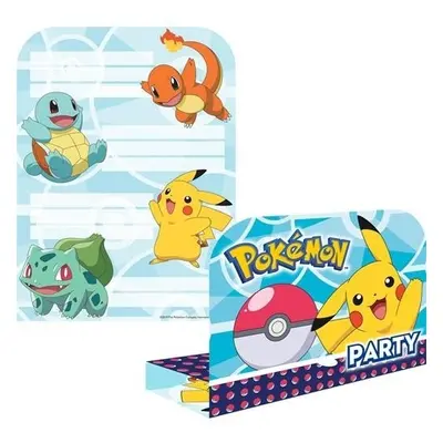 Party pozvánky Pokemon 8 ks