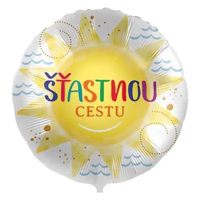 Foliový balonek Šťastnou cestu CZ - 43cm