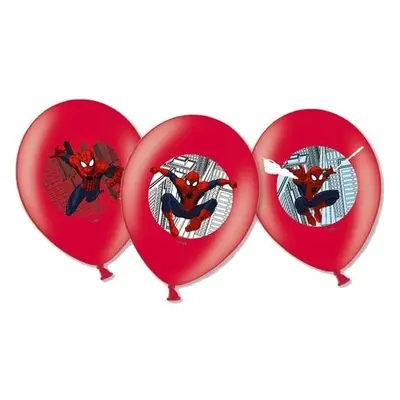 Latexové balonky Spiderman barevný potisk 27 cm - 6 ks