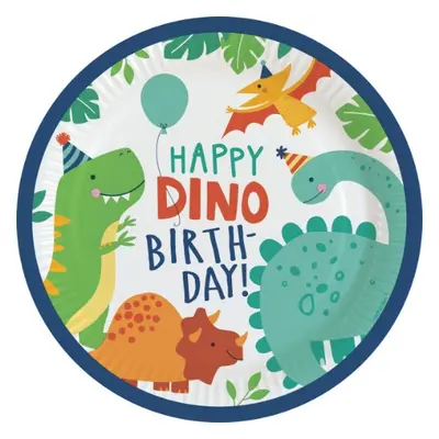 EKO Papírové talíře Happy Dino Birthday 23 cm - 8 ks