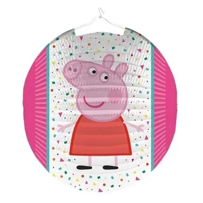 Závěsný lampion kulatý Prasátko Peppa 25 cm