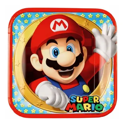 EKO Papírové party talíře Super Mario 23 cm