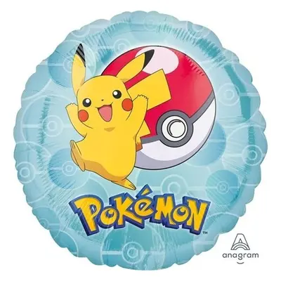 Foliový balonek kulatý Pokemon 43 cm