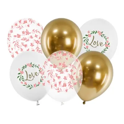 Latexové balonky Love mix 30 cm - 6 ks