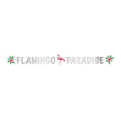 Party nápis Flamingo Paradise - 135 x 15 cm