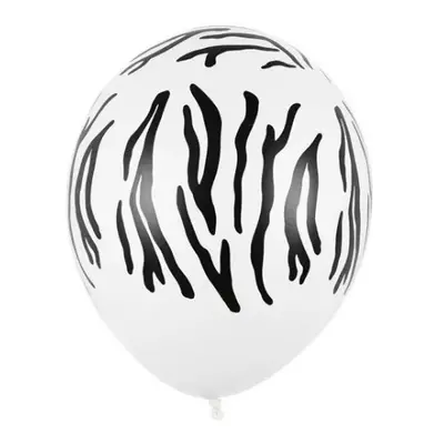 Balónky s potiskem Zebra - 30 cm, - 50 ks