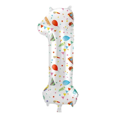 Foliová číslice - Party Joy 1 - 86 cm