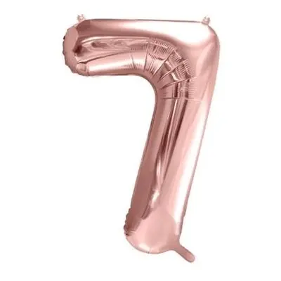 Foliová číslice - rose gold 7 - 86 cm