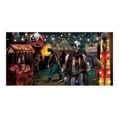 Halloweenská dekorace banner Creepy Carnevil - 165 x 85 cm