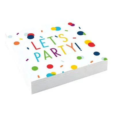 Papírové ubrousky Rainbow Confetti - Lets Party 20 ks