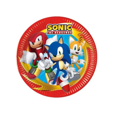 Papírové talíře Sonic Team 23 cm - 8 ks