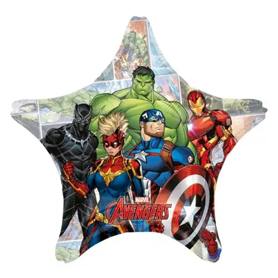 Foliový balonek JUMBO Marvel Avengers - hvězda 71 cm