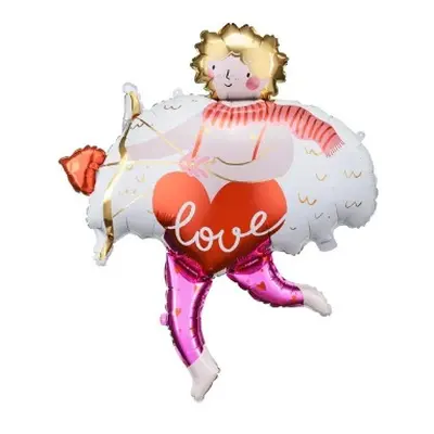 Foliový balonek Valentýnský andělíček - Cupid 82x99 cm