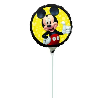 Balónky na tyčku Mickey Mouse kruh 23 cm - 5 ks