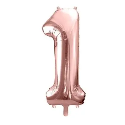 Foliová číslice - rose gold 1 - 86 cm