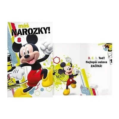 Narozeninové přání Mickey s volbou věku