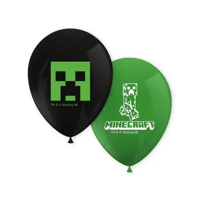 Latexové balonky Minecraft 28 cm - 8 ks