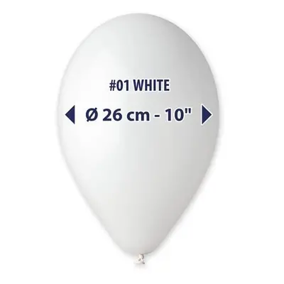 Balonky 26 cm - bílé 100 ks