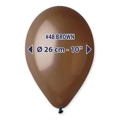 Balonky 26 cm - hnědé 100 ks