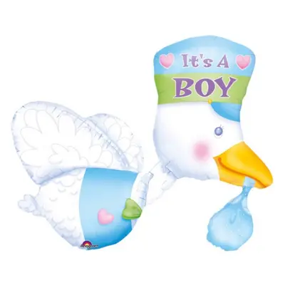 Foliový multi balonek čáp - Its a boy 81 cm - Jumbo