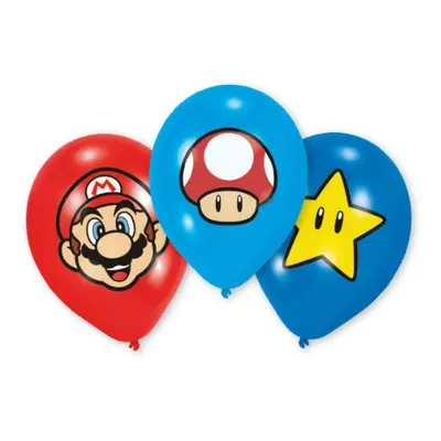 Latexové balonky Super Mario 6 ks