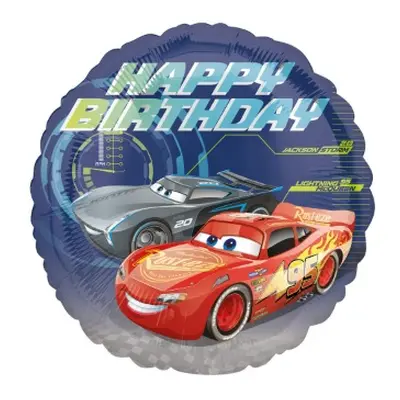 Foliový balonek Cars - Happy Birthday 43 cm