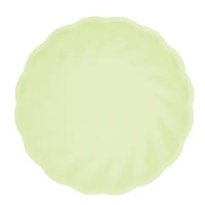 EKO - papírové talíře kulaté - Vert Decor, pastelově zelené - 18,8 cm 6 ks