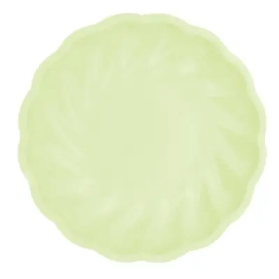 EKO - papírové talíře kulaté - Vert Decor, pastelově zelené - 22,9 cm 6 ks