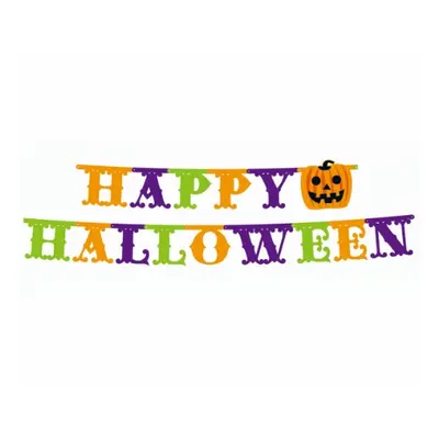 Party nápis Happy Halloween Maxi - 350 x 21 cm