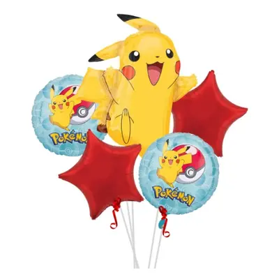 Sada fóliových balonků Pokémon Pikachu 5ks