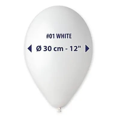 Balonky 30 cm - bílé 100 ks