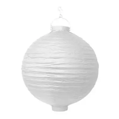 Lampion se světýlkem 20 cm bílý