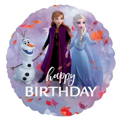 Foliový balonek Happy Birthday Frozen 2 - 45 cm