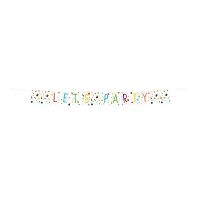 Vlaječková girlanda Rainbow Confetti - Lets party 185 x 19 cm