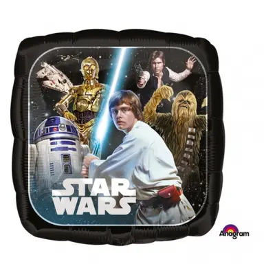 Foliový balonek čtverec - Star Wars Classic 43 cm