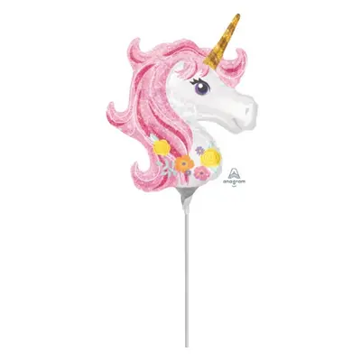 Balónky na tyčku - Magical Unicorn - Hlava 23 cm - 5 ks