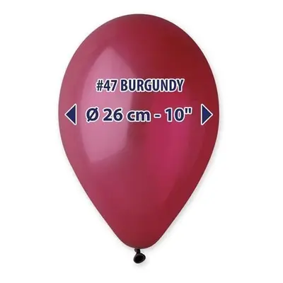 Balonky 26 cm - bordeaux 100 ks