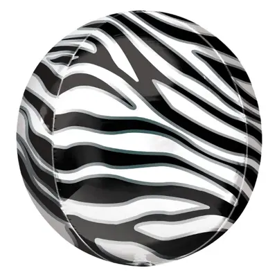 Foliový balonek koule Orbz Zebra 40 cm