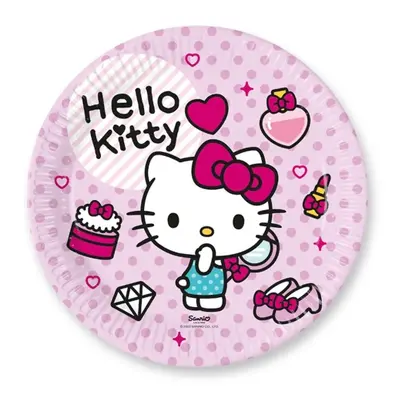 Party papírové talířky - Hello Kitty 23 cm