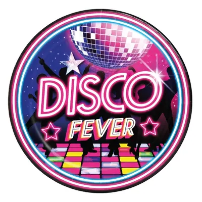 Papírové talíře Disco Fever - 23 cm, 6 ks