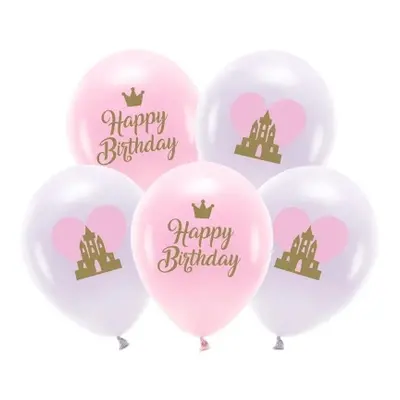 Latexové balonky Princess Life - Happy Birthday 26 cm - 5 ks