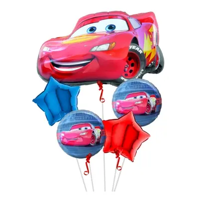 Sada foliových balonků Cars - 5 ks - Smart