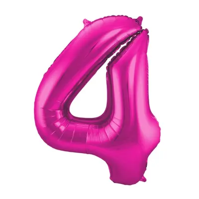 Foliová číslice - magenta 4 - 86 cm