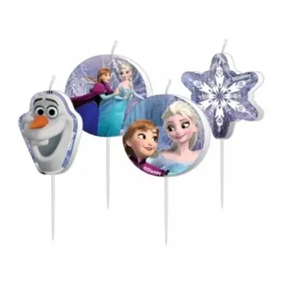 Dortové svíčky Frozen 3 cm - 4 ks