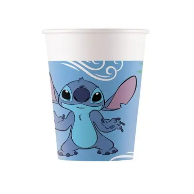 Papírové kelímky Stitch a Angel, 200 ml, 8 ks