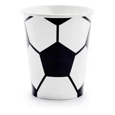 EKO Papírové party kelímky fotbal 250 ml - 6 ks - Party Deco